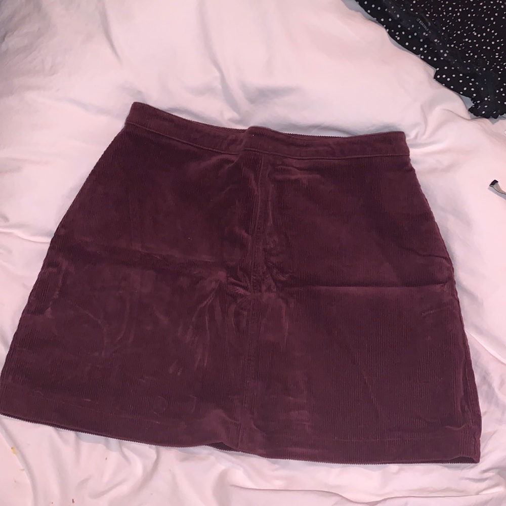 Maroon corduroy skirt